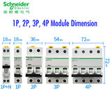 Acti9 MCB قواطع دوائر كهربائية مصغرة شنايدر 6 ~ 63A ، 1P ، 2P ، 3P ، 4P ، DPN للتوزيع الكهربائي